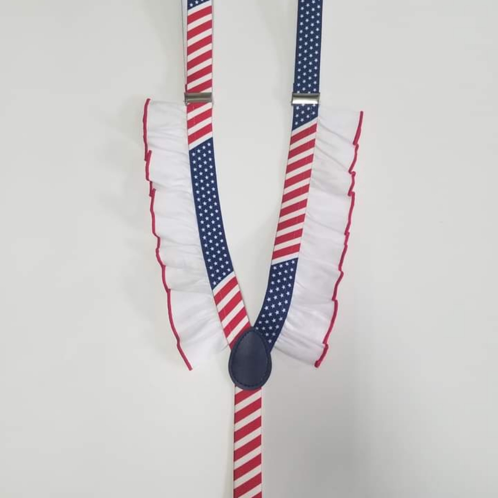 4th of July Ruffle Suspenders